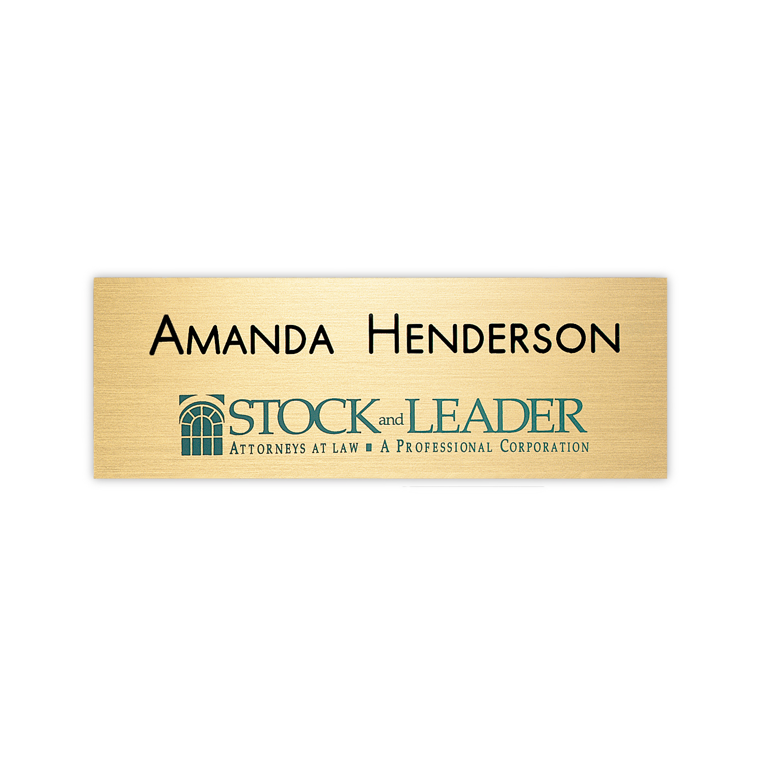 Picture of Hollywood Plastic Name Badge (Custom sized between 3 and 6 sq. in.)