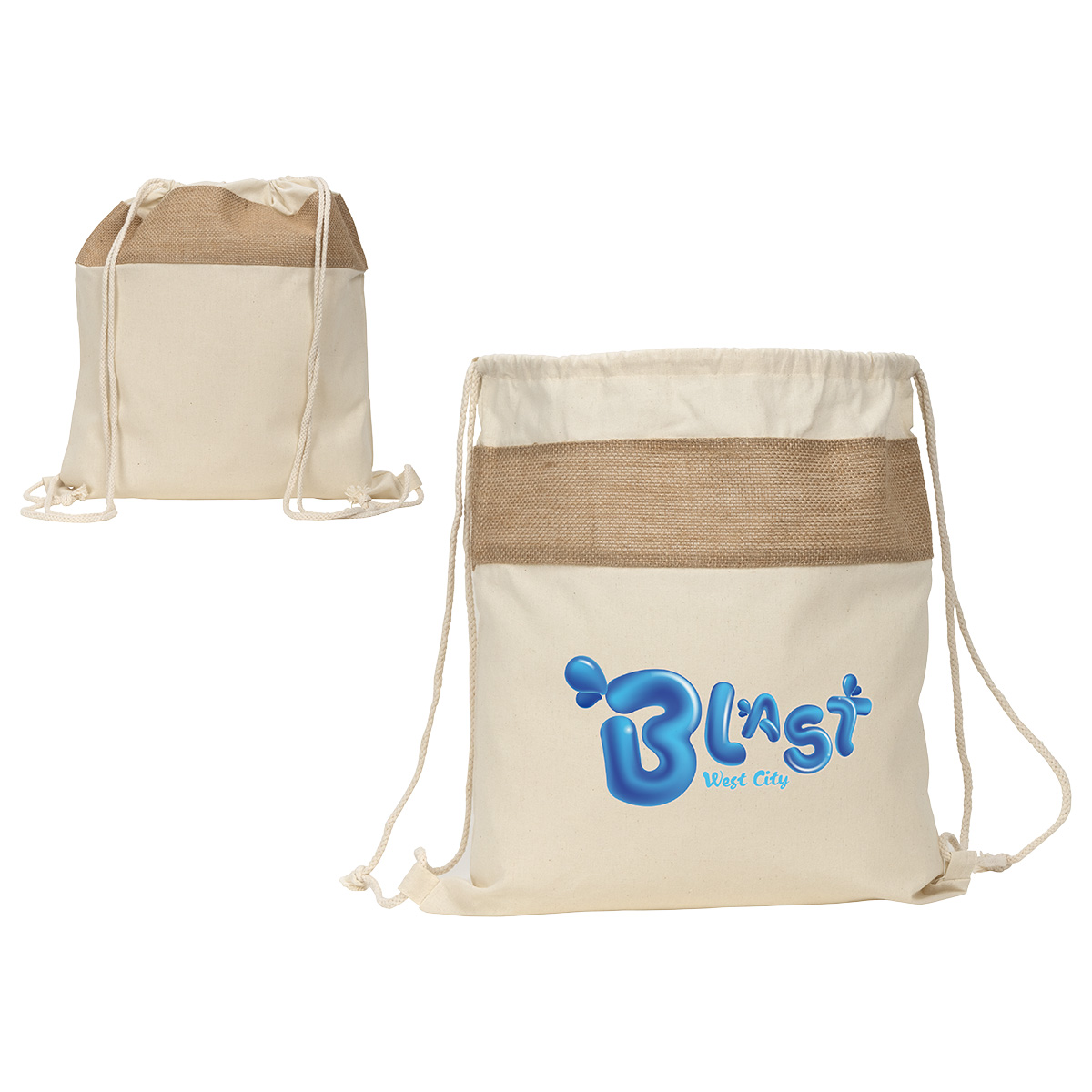 Picture of Savanna Jute & Recycled Cotton Drawstring Backpack