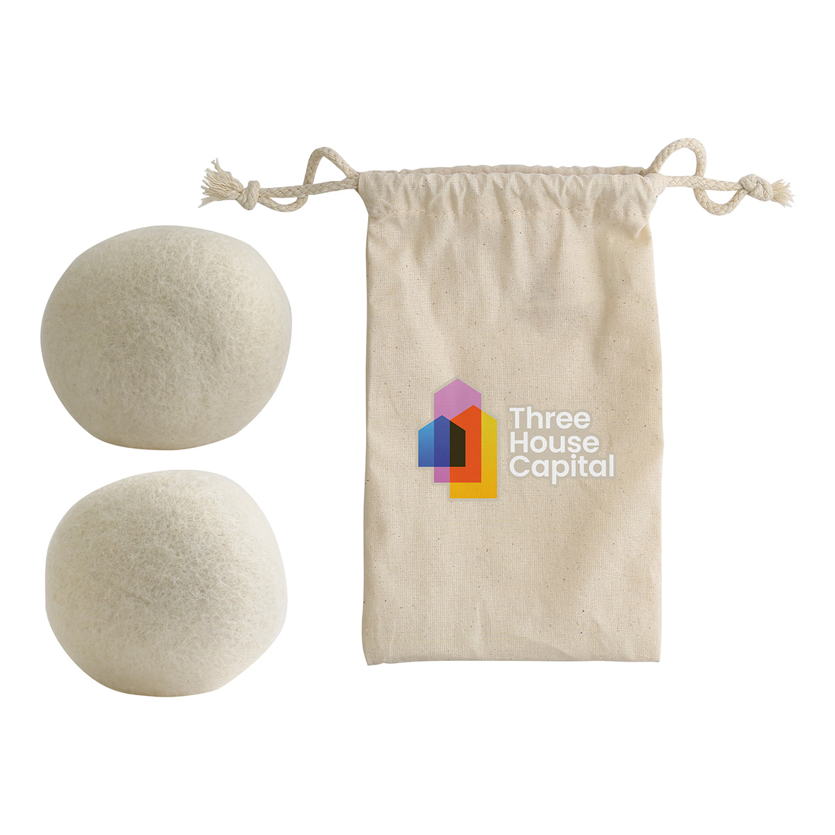 Picture of Toss 'N Dry 2-Piece Reusable Dryer Balls in Cotton Pouch