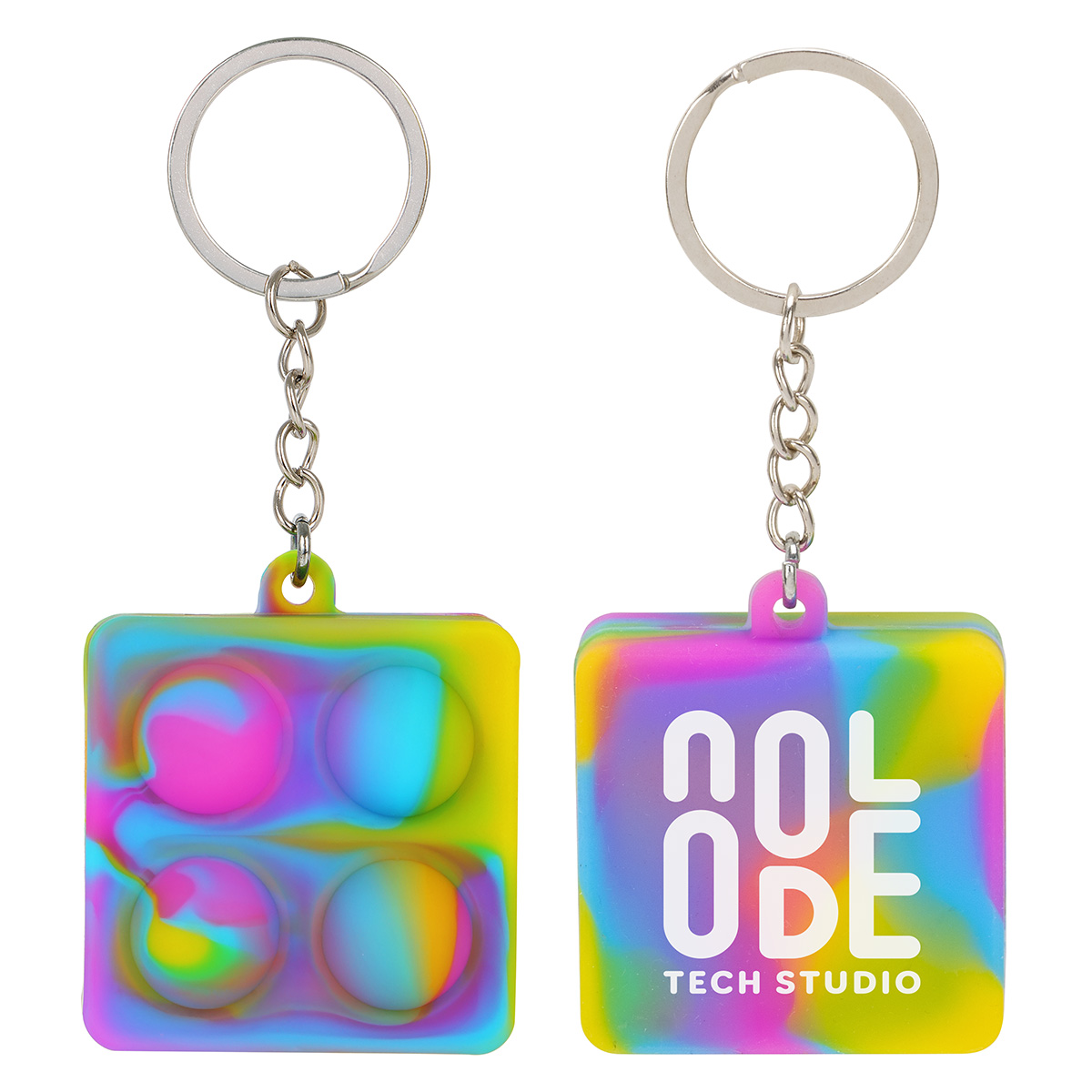 Picture of Square Push Pop Key Ring