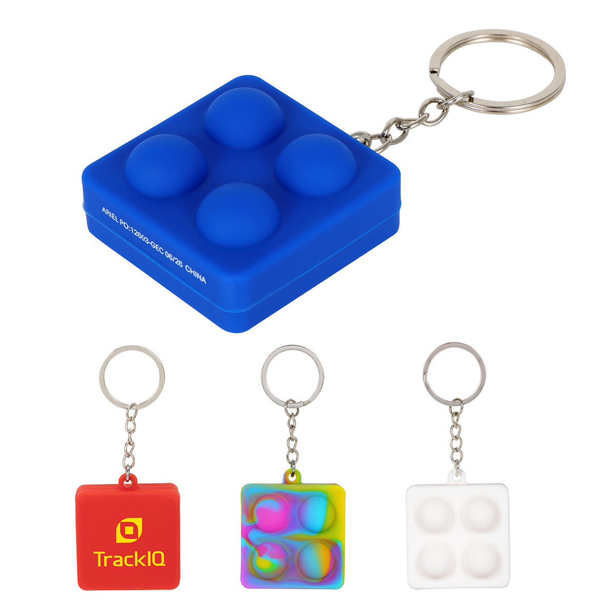 Picture of Square Push Pop Key Ring