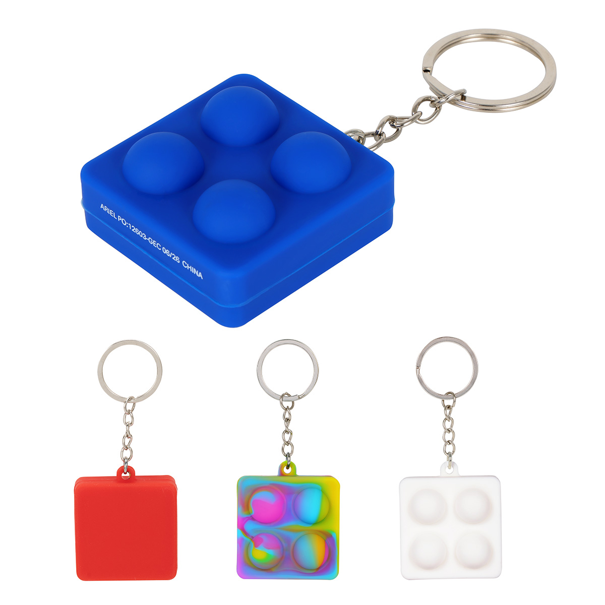 Picture of Square Push Pop Key Ring