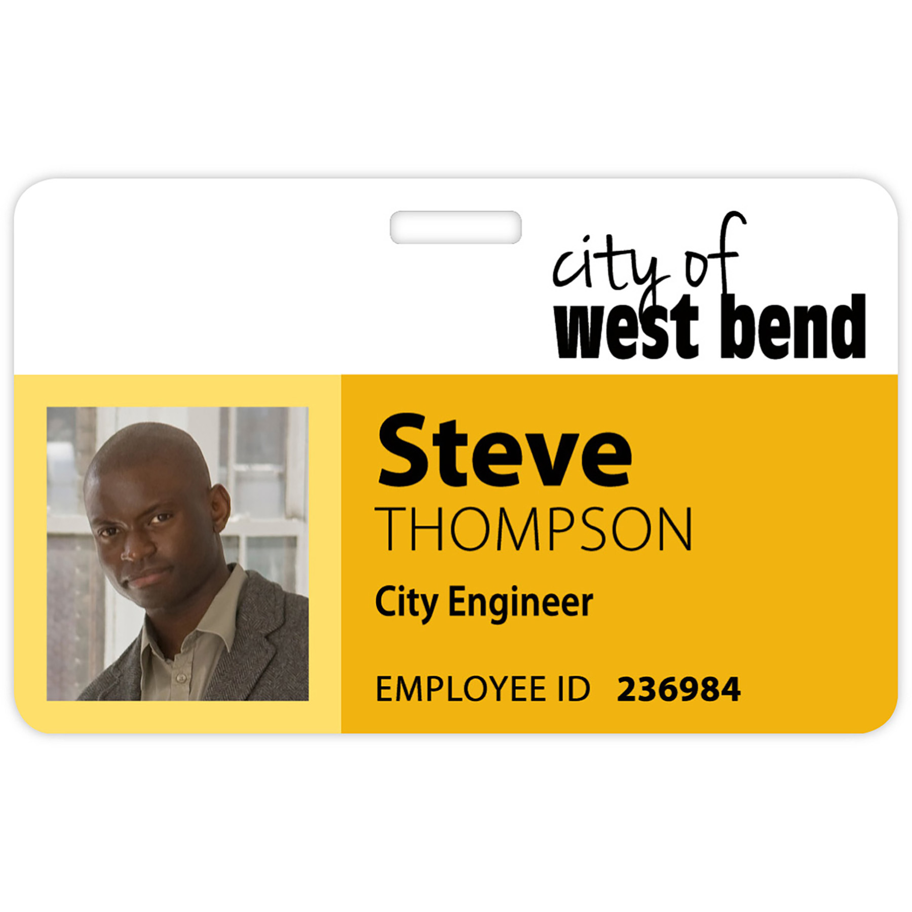 Picture of Tacoma Plastic Photo Name Badge: 3-3/8" X 2-1/8