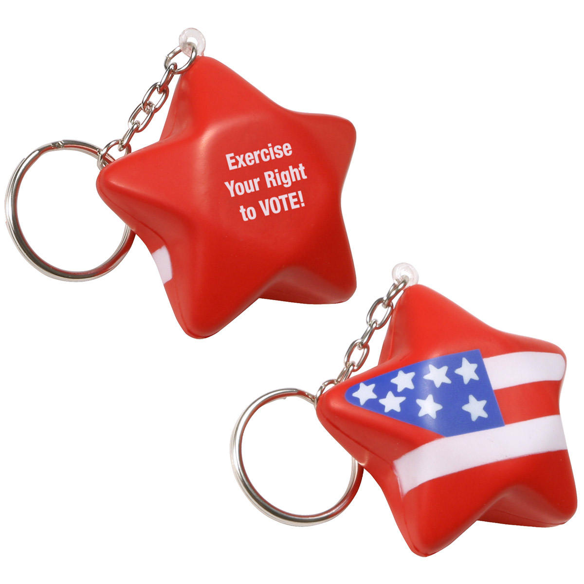 Picture of Patriotic Star Stress Reliever Key Chain