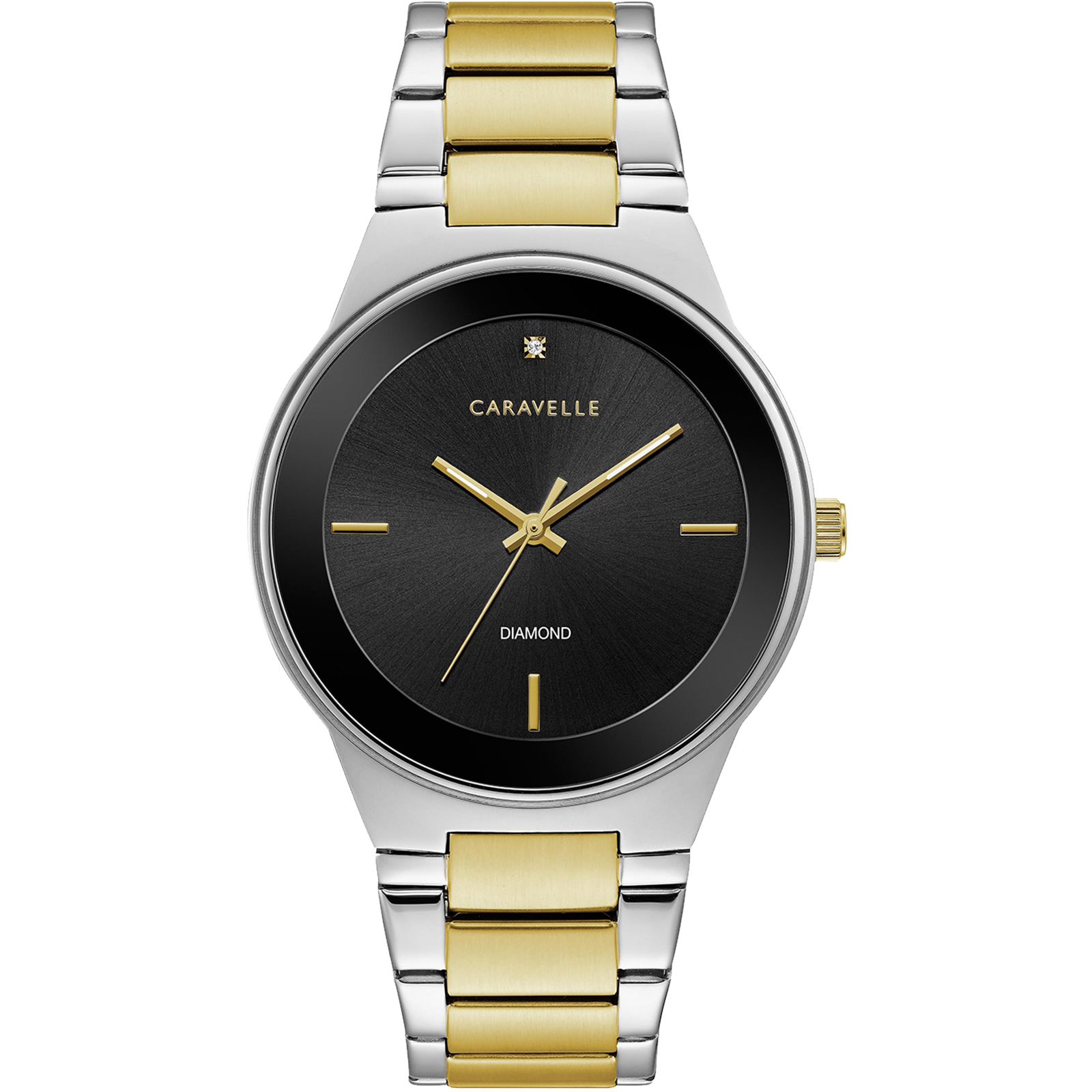 Picture of Caravelle by Bulova Men's Gold & Silver-Tone Bracelet Diamond Watch