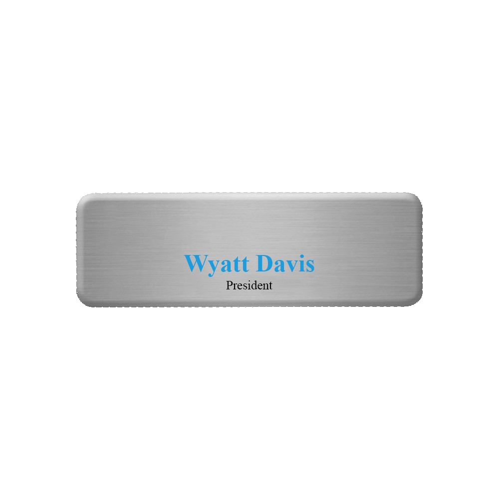 Picture of Aspen Metal Name Badge (Custom sized between 0 and 3 sq. in.)