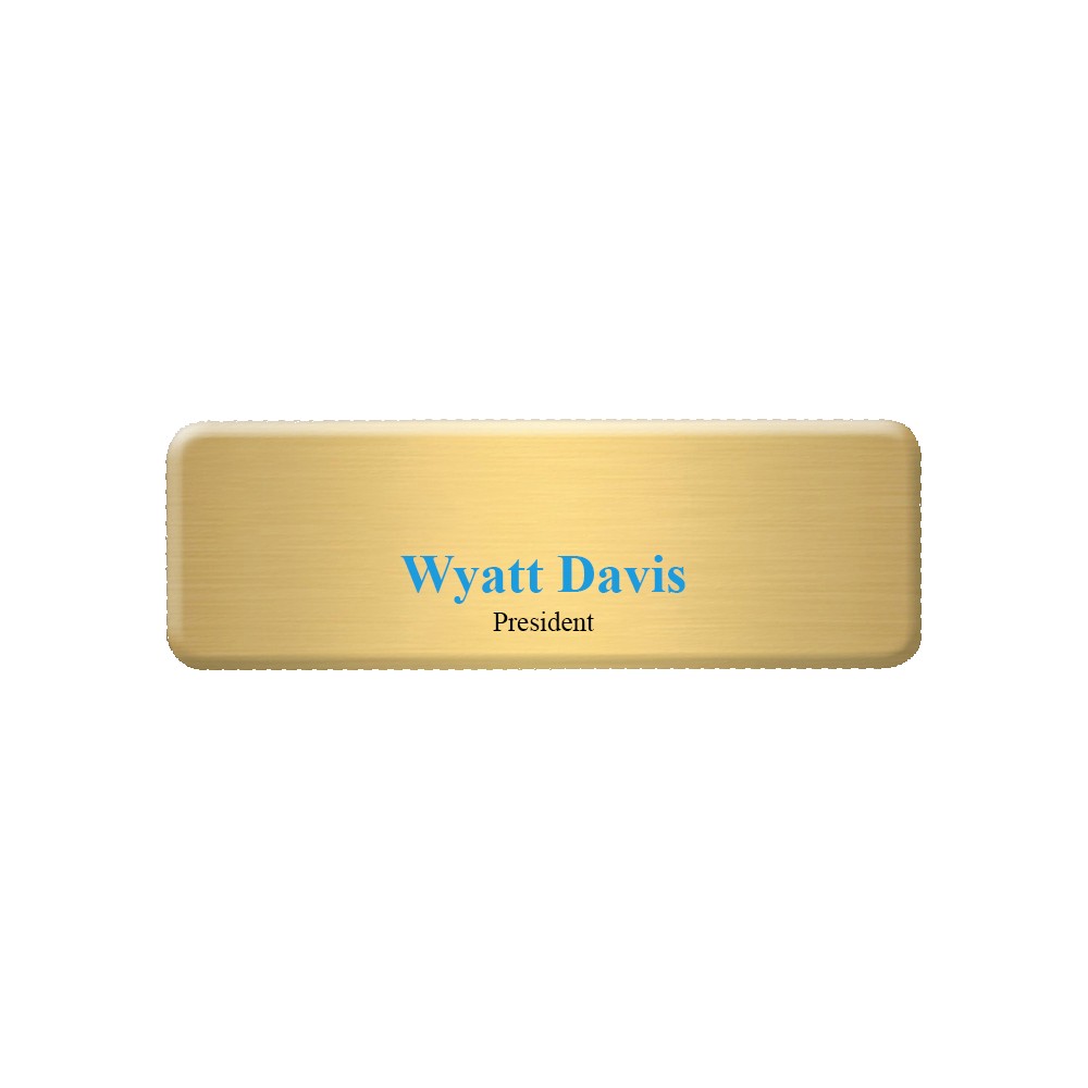 Picture of Aspen Metal Name Badge (Custom sized between 0 and 3 sq. in.)