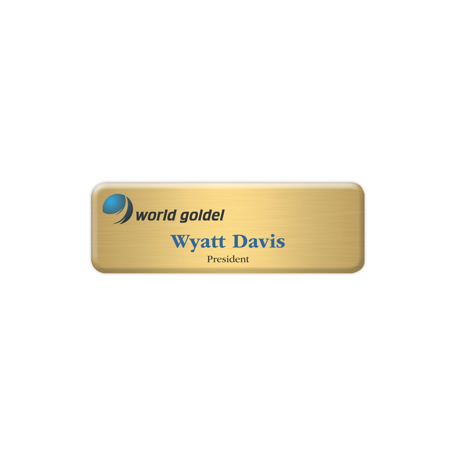 Picture of Aspen Metal Name Badge (Custom sized between 0 and 3 sq. in.)