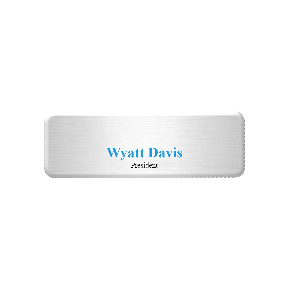 Picture of Aspen Metal Name Badge (Custom sized between 0 and 3 sq. in.)
