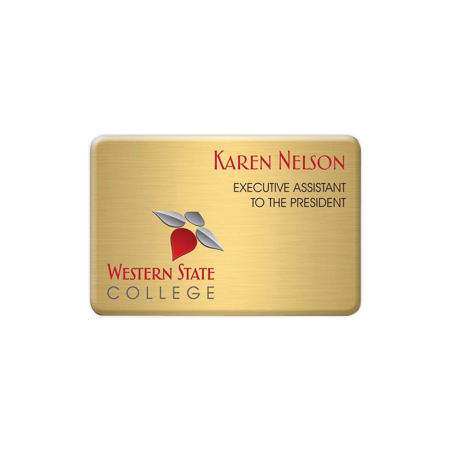 Picture of Aspen Metal Standard Name Badge (Standard Size 2" x 3")