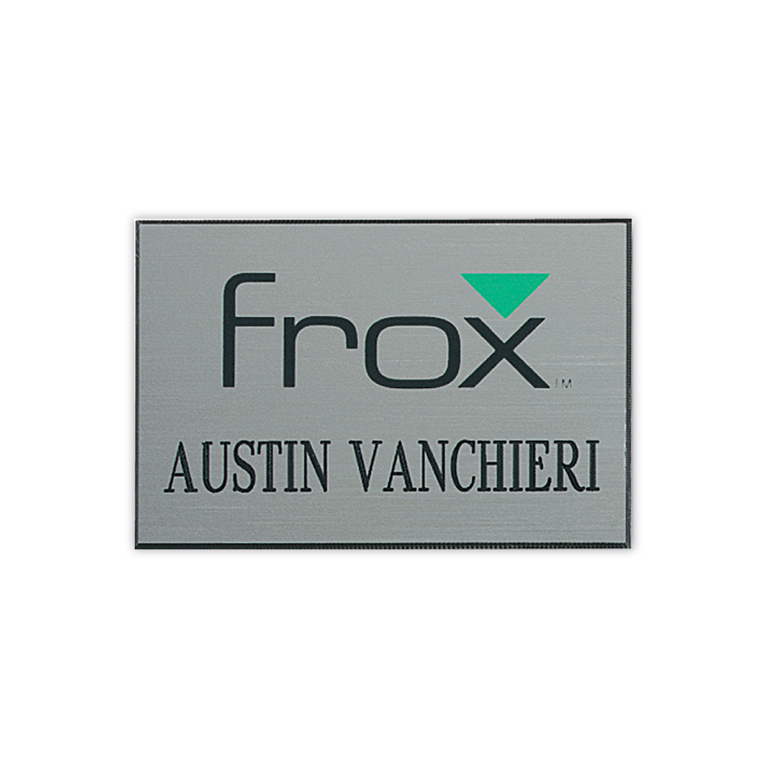 Picture of Hollywood Plastic Name Badge (Custom sized between 6 and 9 sq. in.)