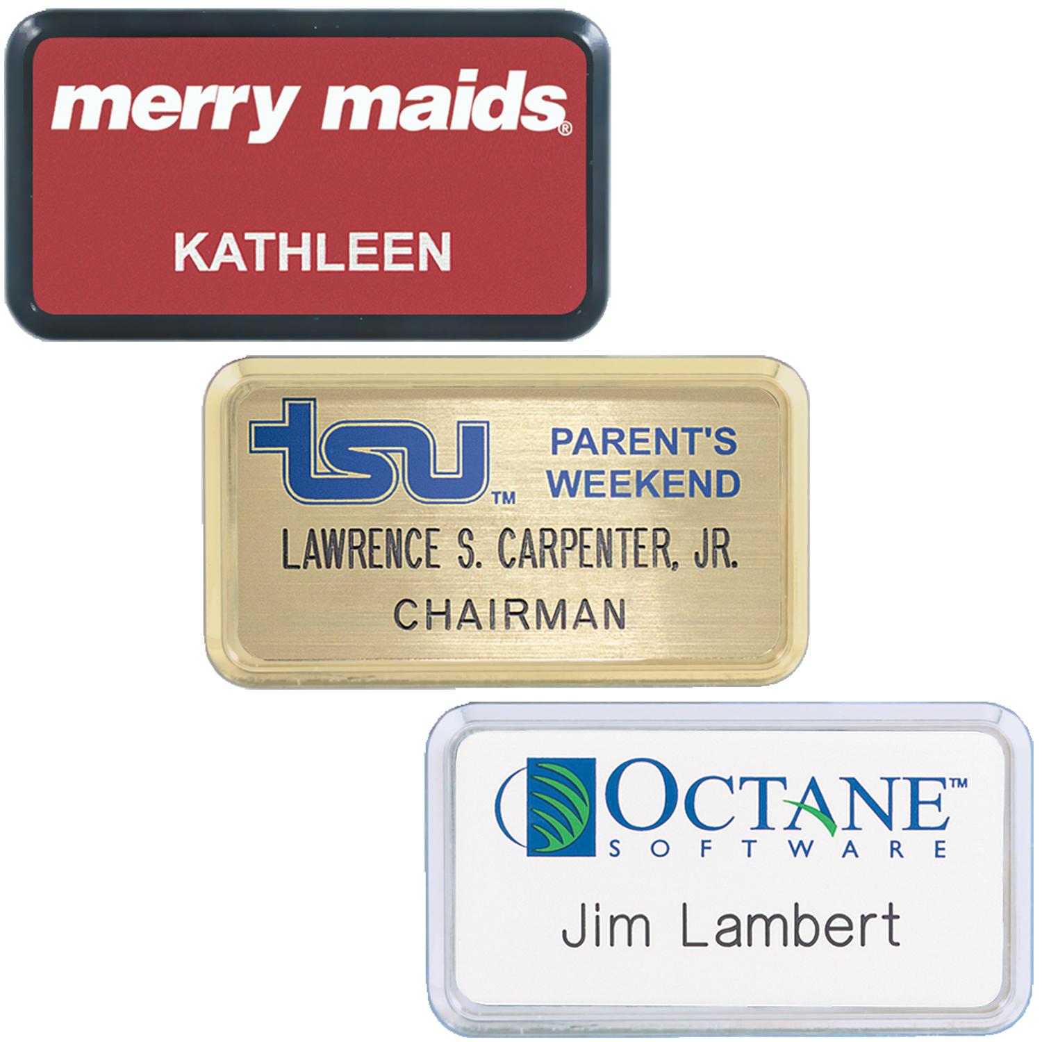 Picture of Las Vegas Plastic Name Badge (Standard Size 1-13/16" x 3-5/16"