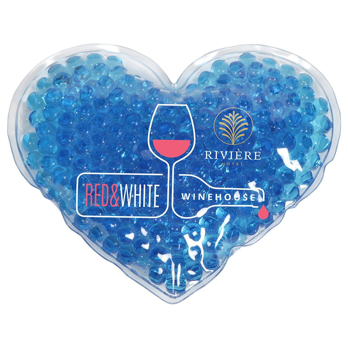 Picture of Full Color Large Heart Aqua Pearls™ Hot/Cold Pack
