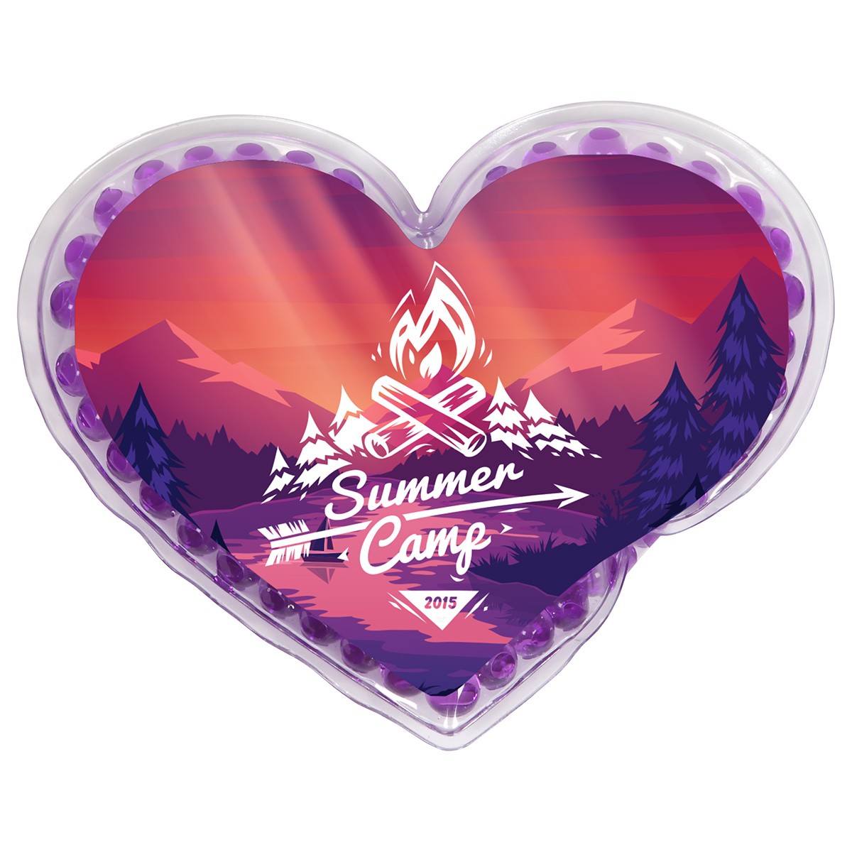 Picture of Full Color Large Heart Aqua Pearls™ Hot/Cold Pack