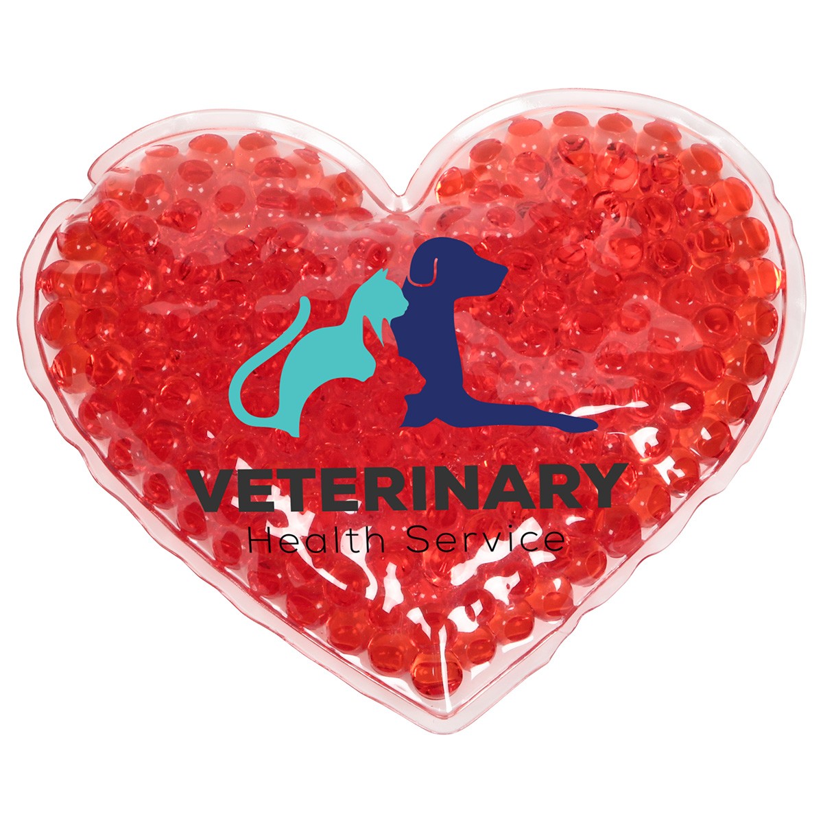 Picture of Full Color Large Heart Aqua Pearls™ Hot/Cold Pack