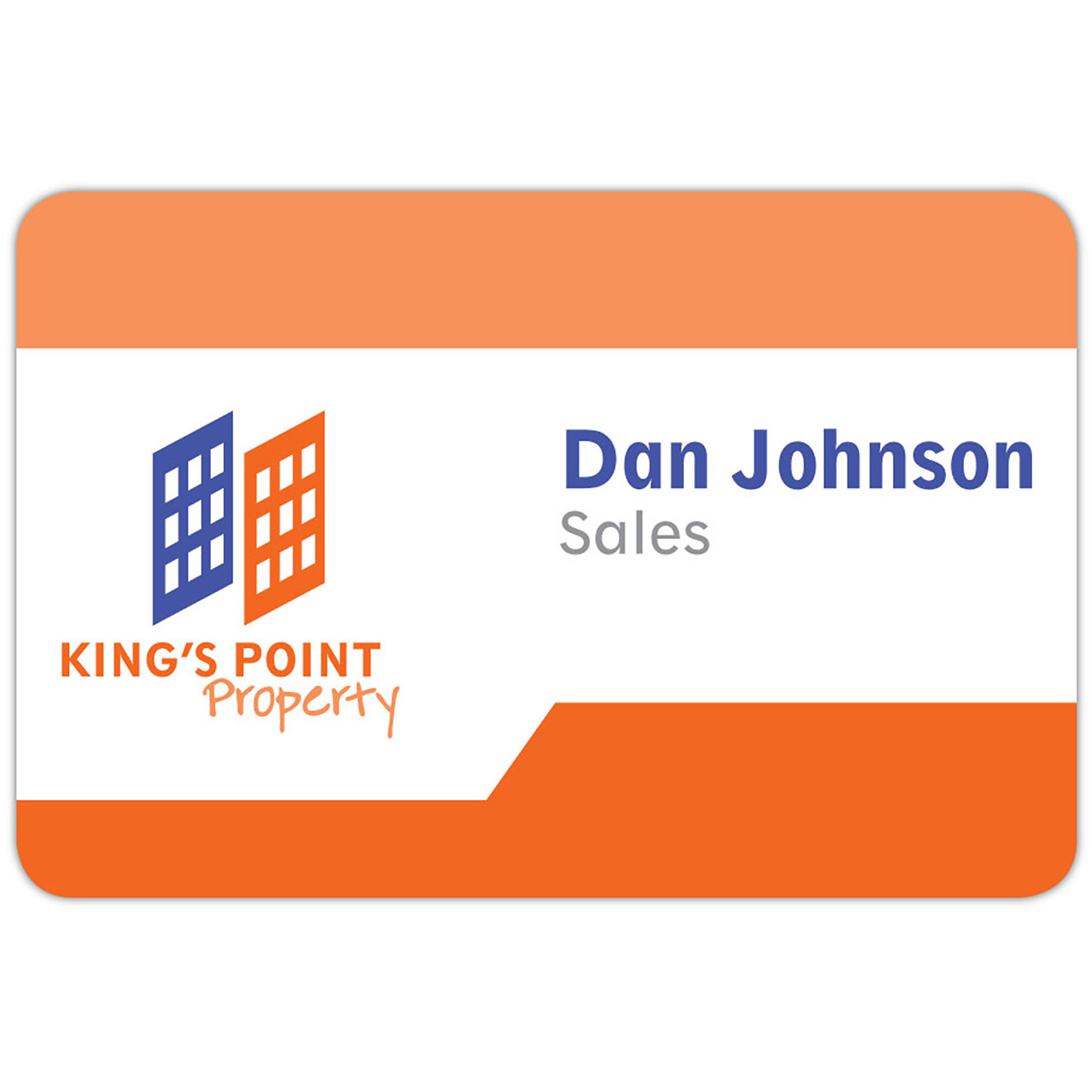 Picture of Tucson Express Plastic Name Badge: 3" X 2"
