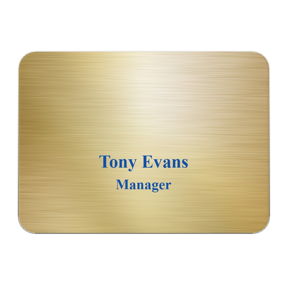 Picture of Aspen Metal Name Badge (Custom sized between 6 and 9 sq. in.)
