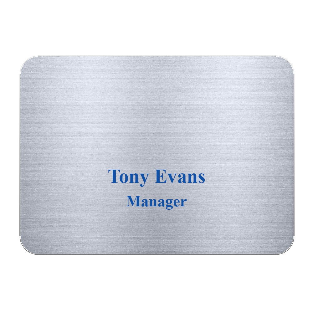 Picture of Aspen Metal Name Badge (Custom sized between 6 and 9 sq. in.)