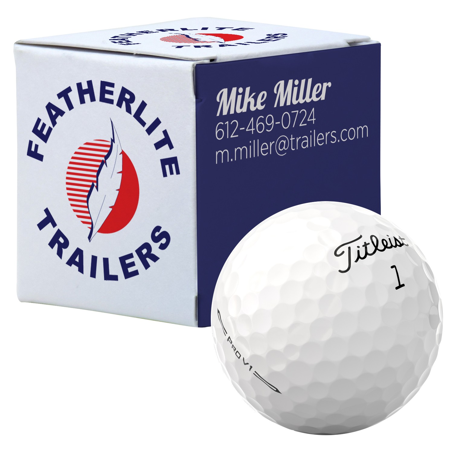 Picture of Titleist Pro V1 Golf Ball in Custom One Ball Box