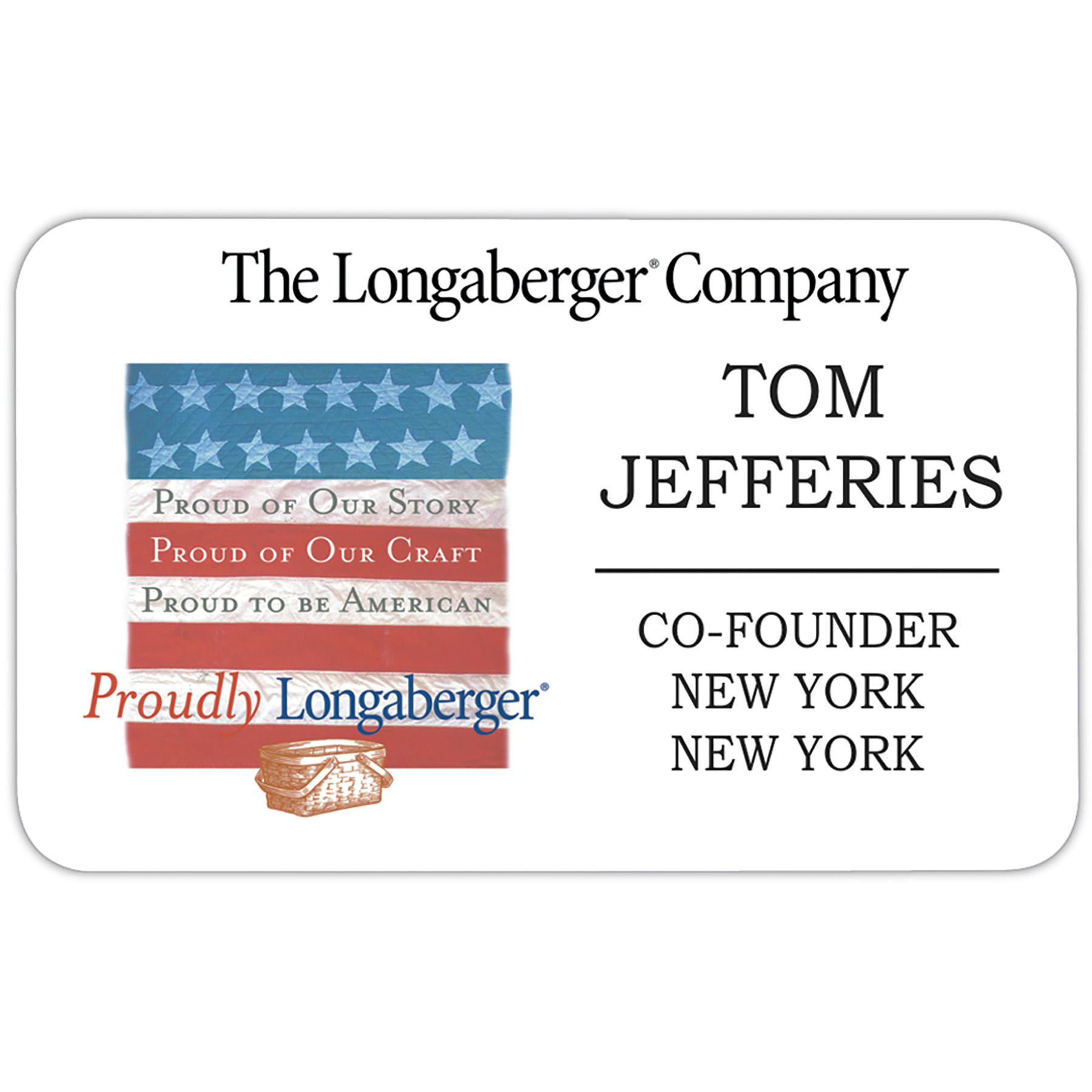 Picture of Fort Worth Plastic Name Badge: 6-9 Sq In