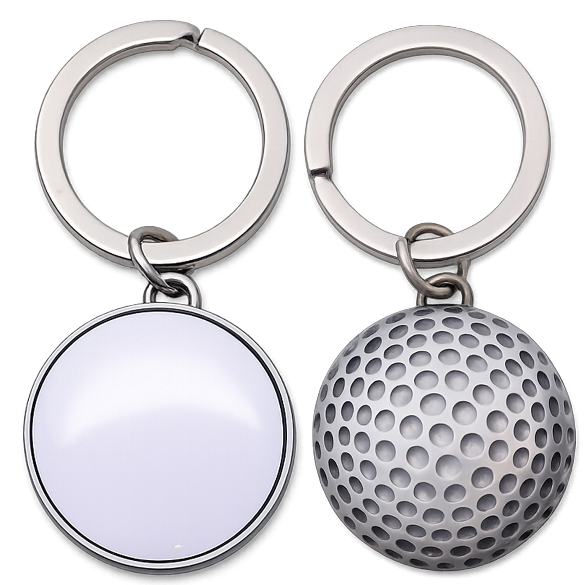 Picture of Golf Ball Shaped Metal Keychain