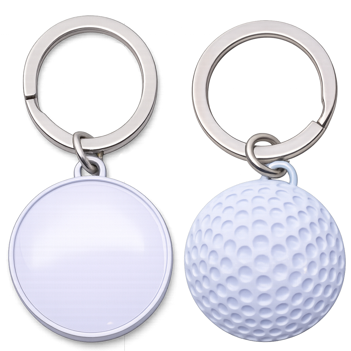 Picture of Golf Ball Shaped Metal Keychain