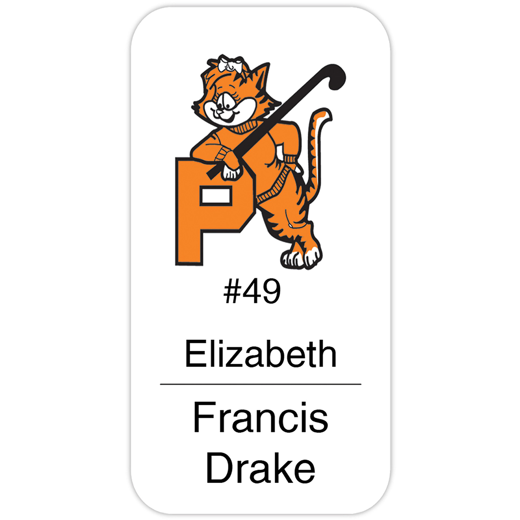 Picture of Fort Worth Plastic Name Badge: 3" x 1-1/2"