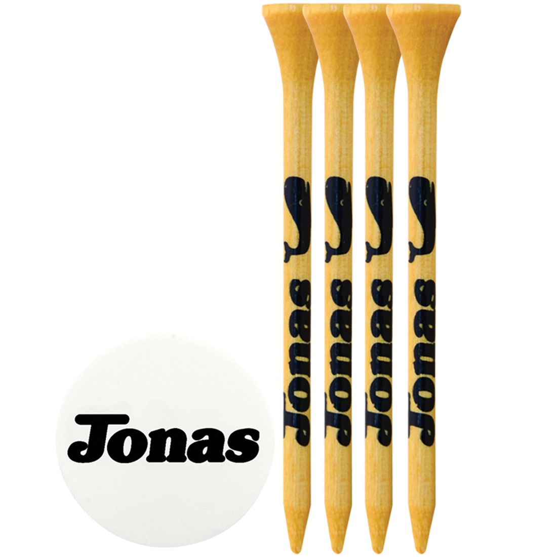 Picture of Golf Tee Pack With Bamboo Tees And Ball Marker
