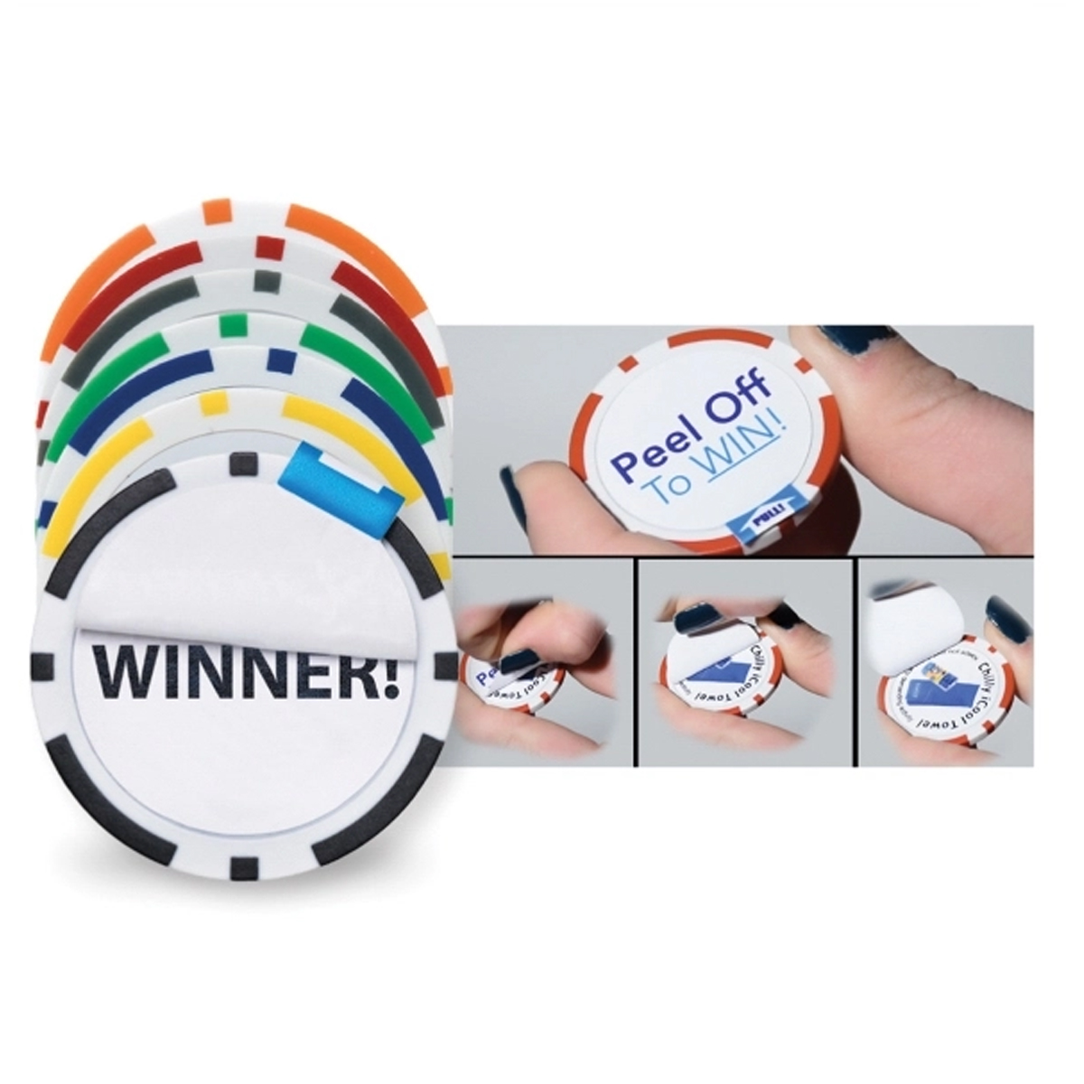 Picture of Poker Chip Golf Ball Marker With Peel Off Label