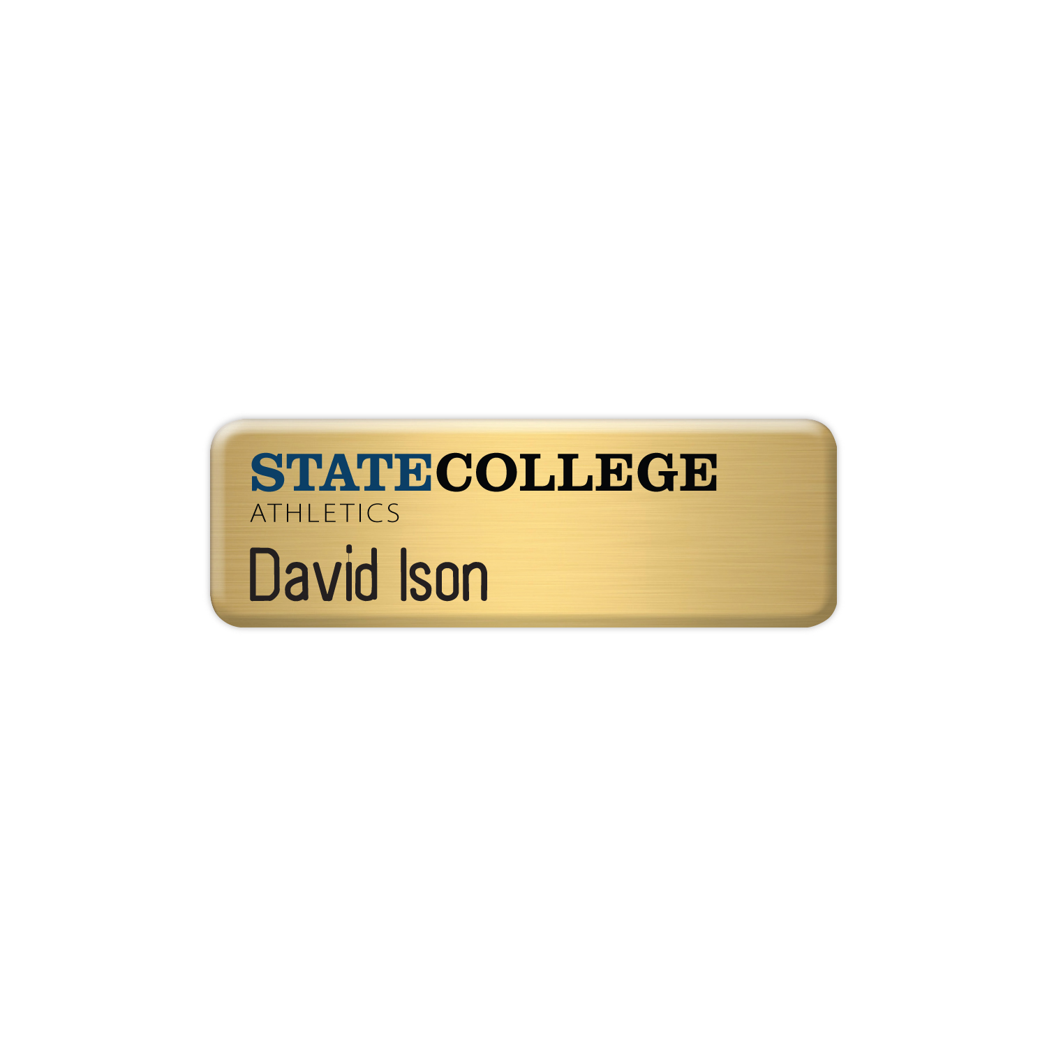 Picture of New York Custom Metal Name Badge (Custom sized between 0 and 3 sq. in.)