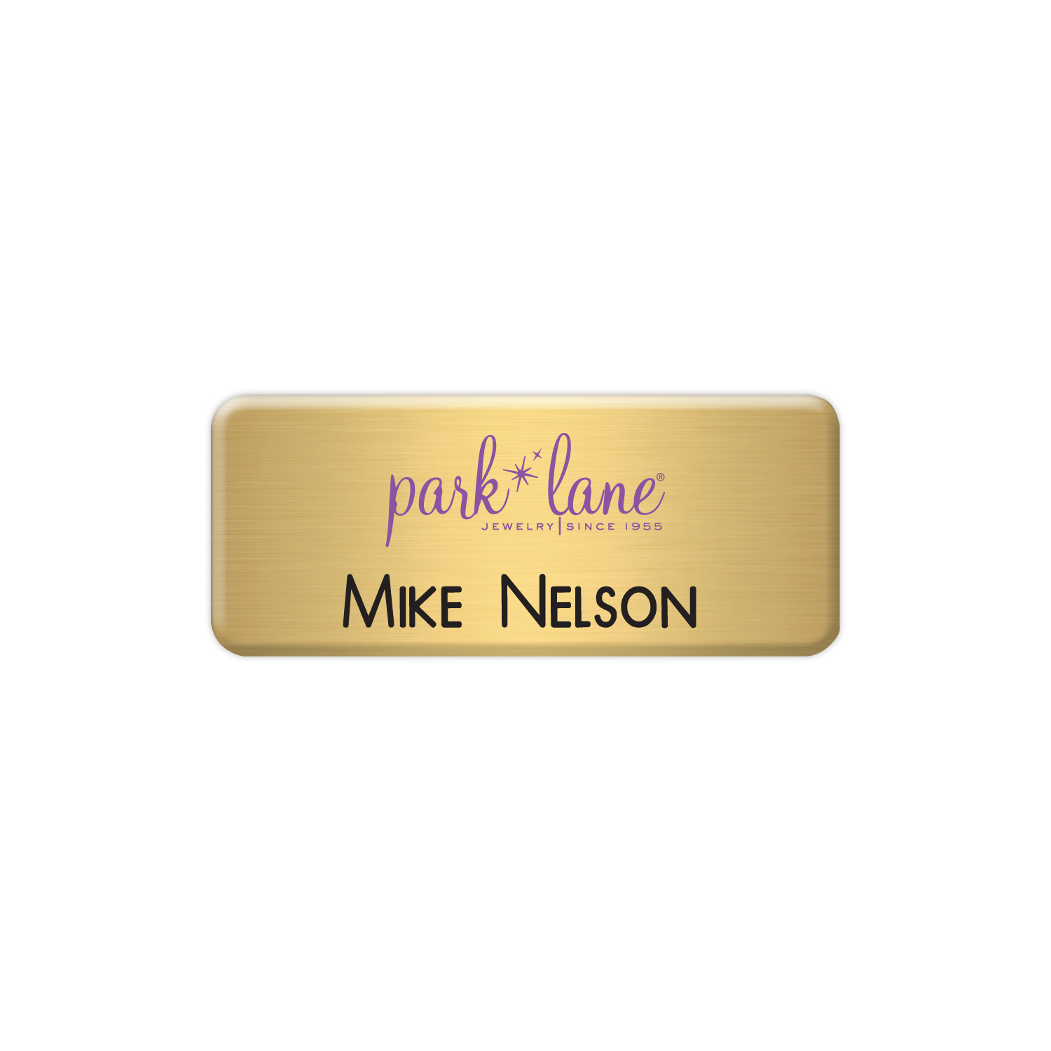 Picture of New York Custom Metal Name Badge (Custom sized between 3 and 6 sq. in.)