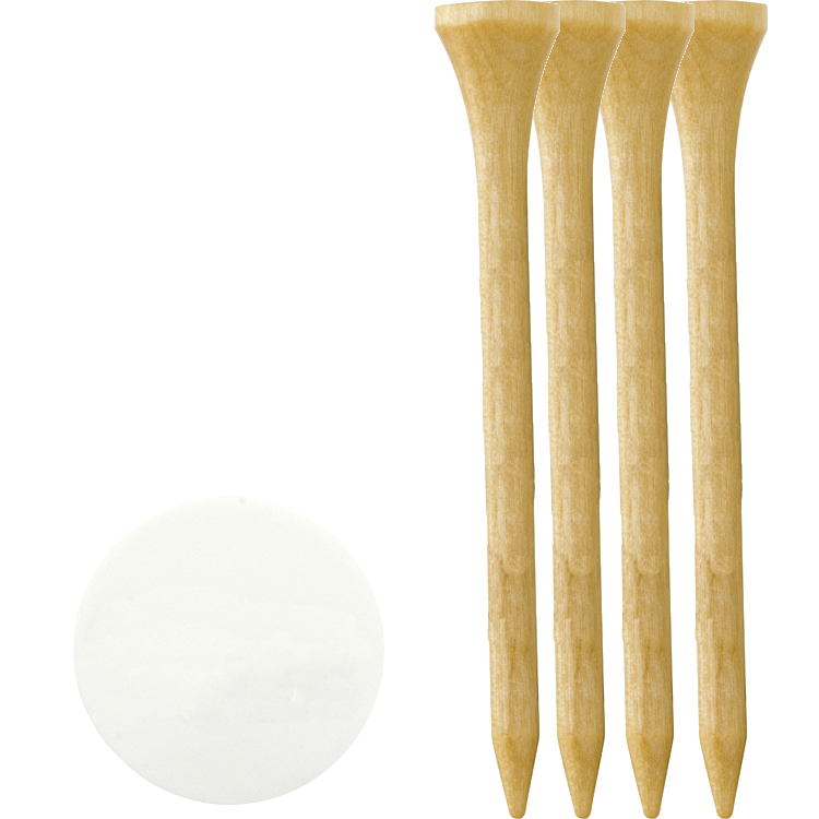 Picture of 4 Wood Golf Tees and Ball Marker