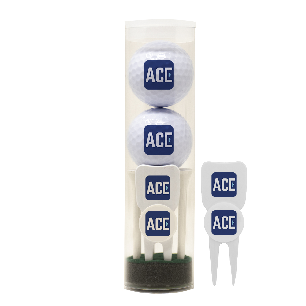 Picture of Golf Ball Tube with Divot Tool & Tees