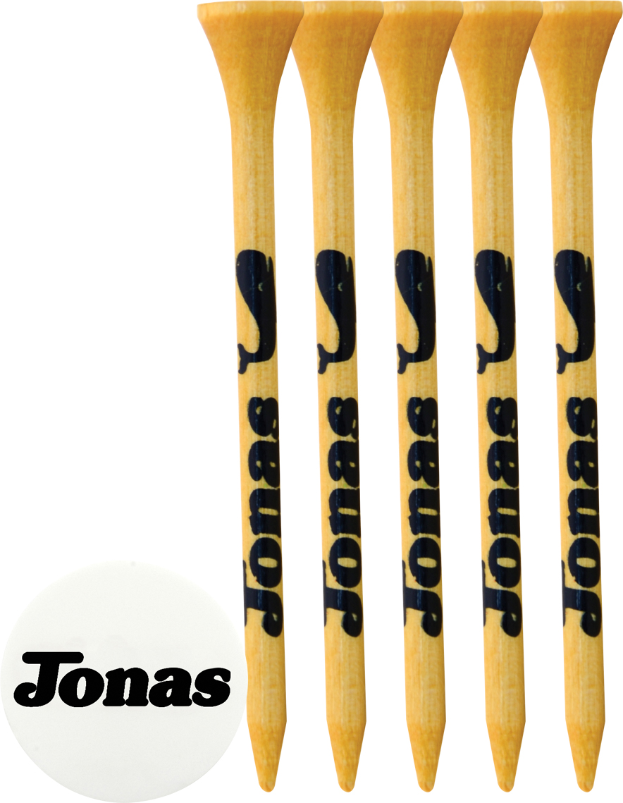 Picture of Golf Tee Pack With Bamboo Tees And Ball Marker