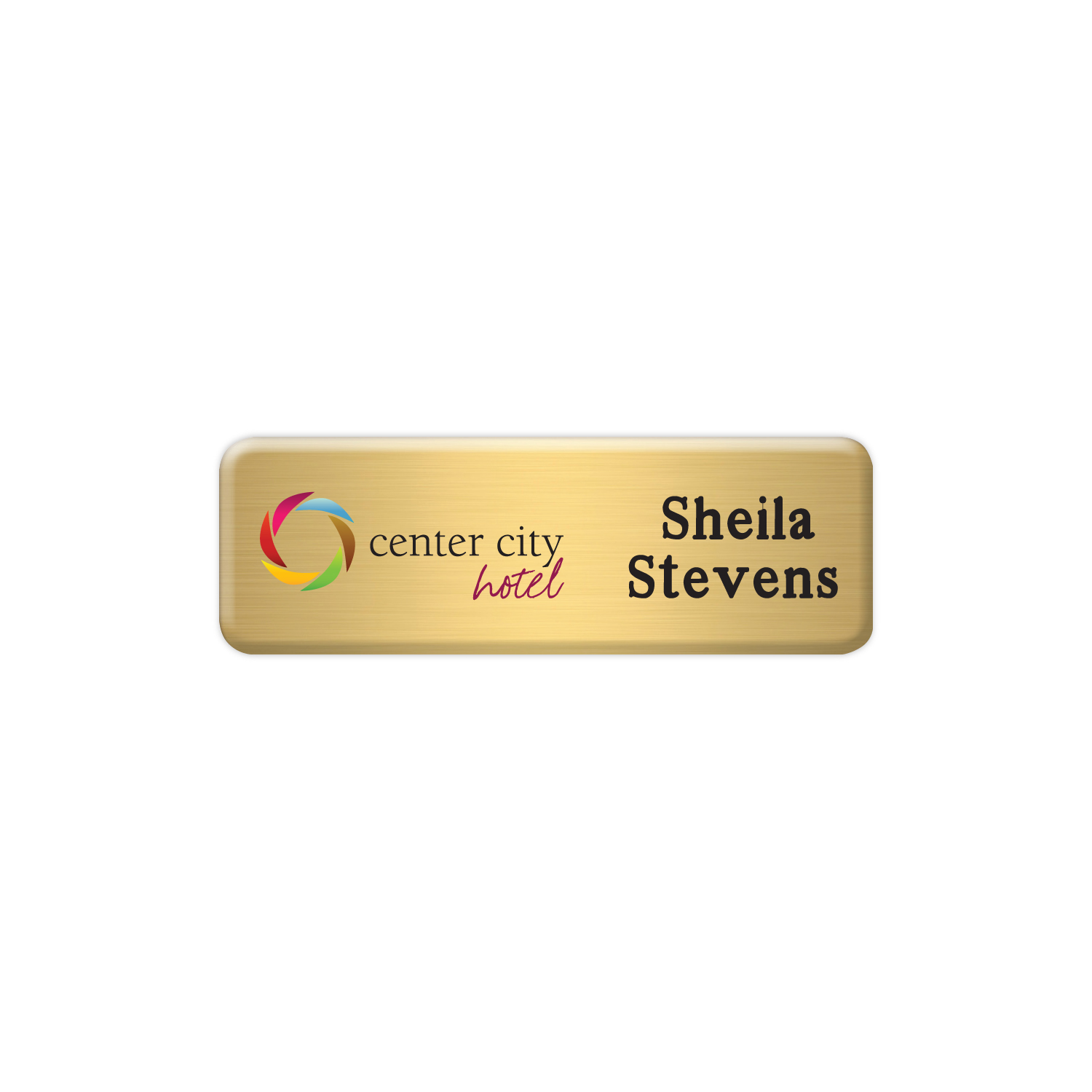 Picture of New York Standard Metal Name Badge (Standard Size 1" x 3")