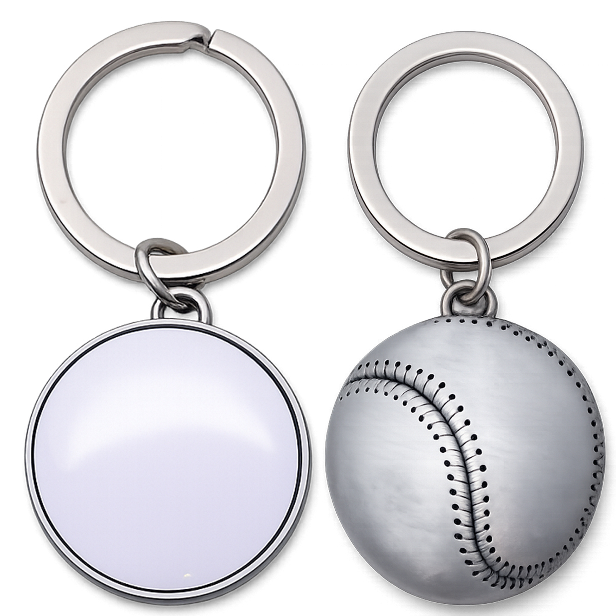 Picture of Baseball Shaped Metal Keychain