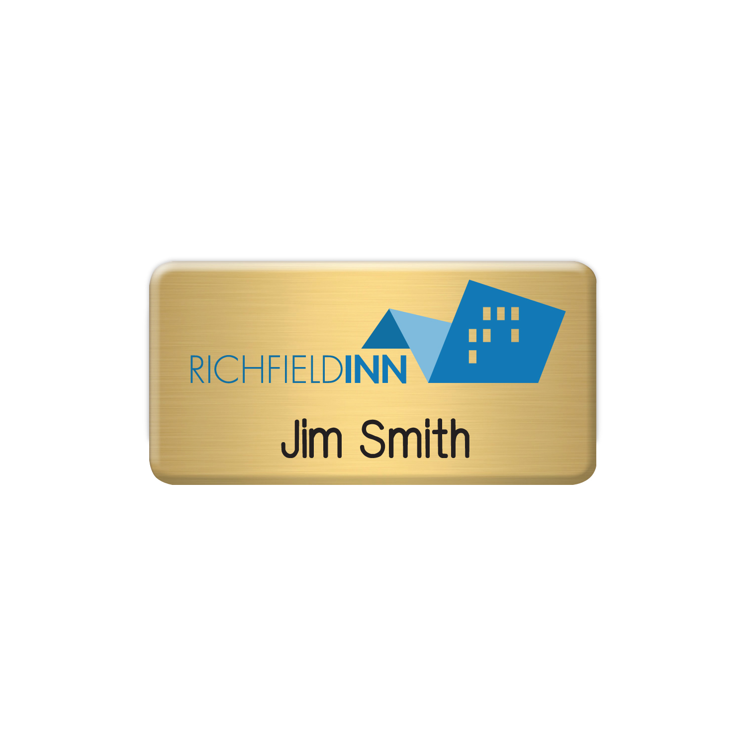 Picture of New York Standard Metal Name Badge (Standard Size 1-1/2" x 3")