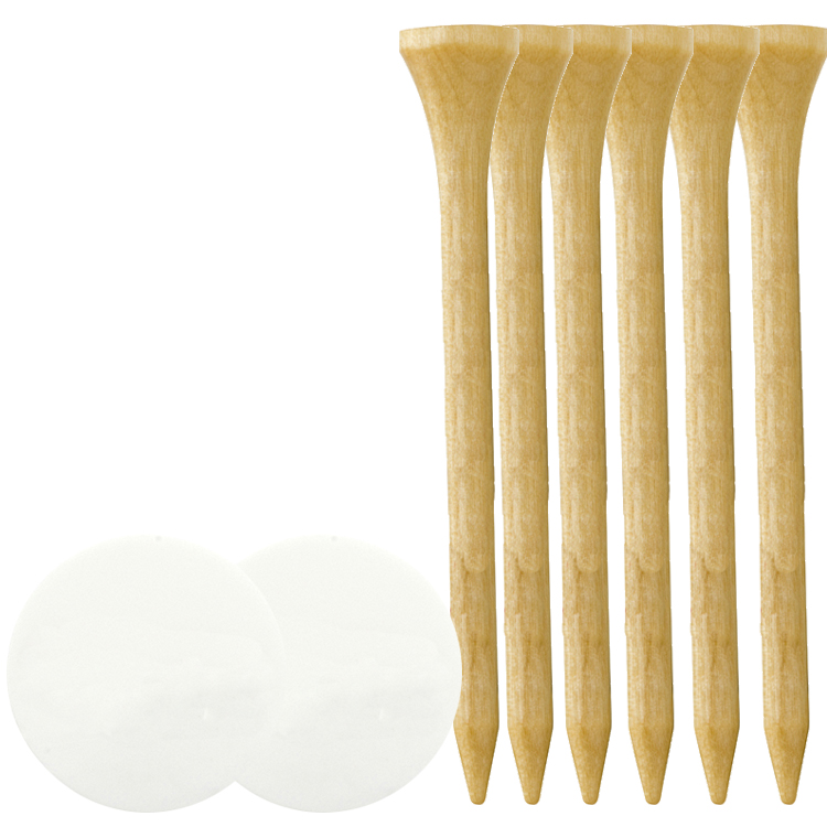 Picture of 6 Wood Golf Tees and Ball Markers