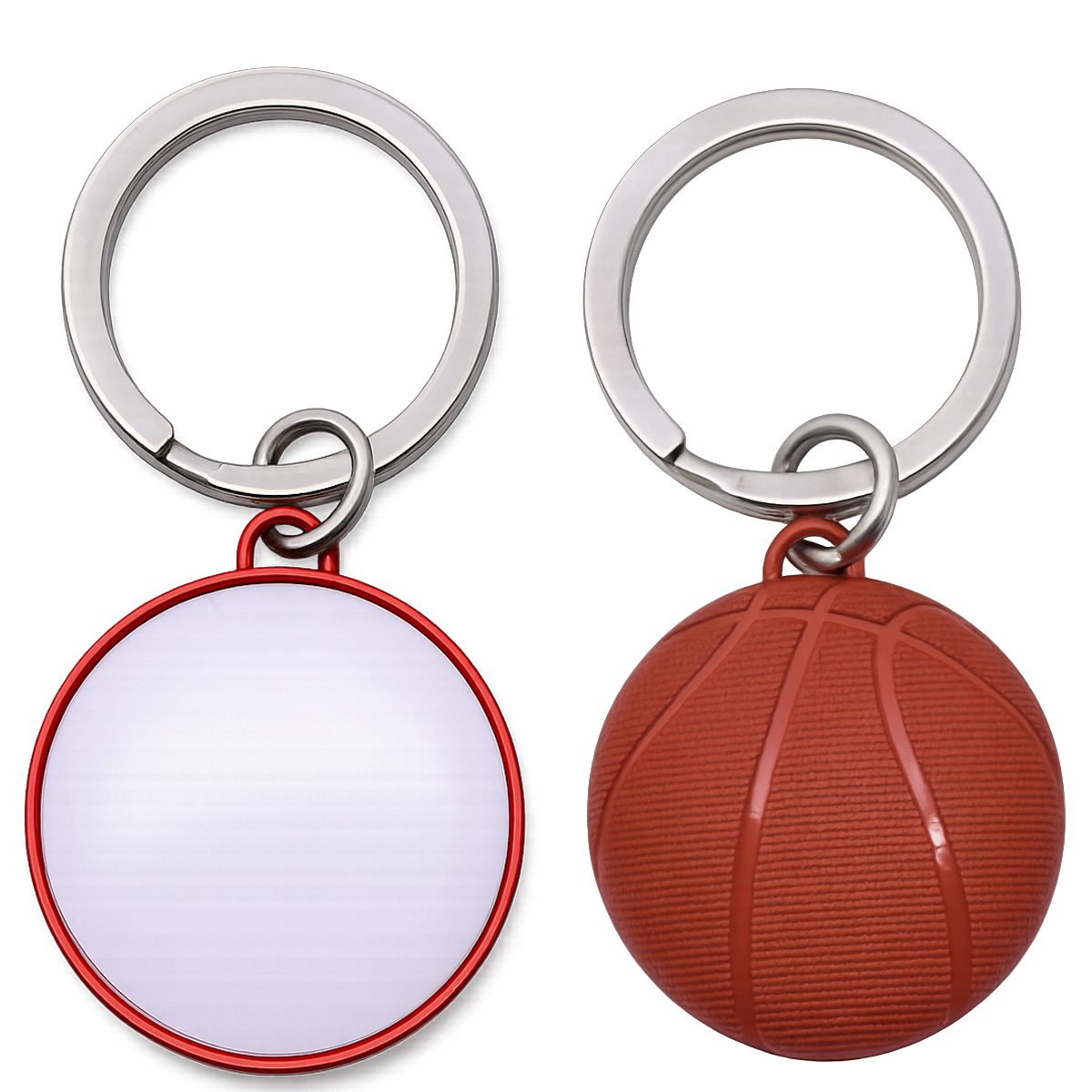 Picture of Basketball Shaped Metal Keychain