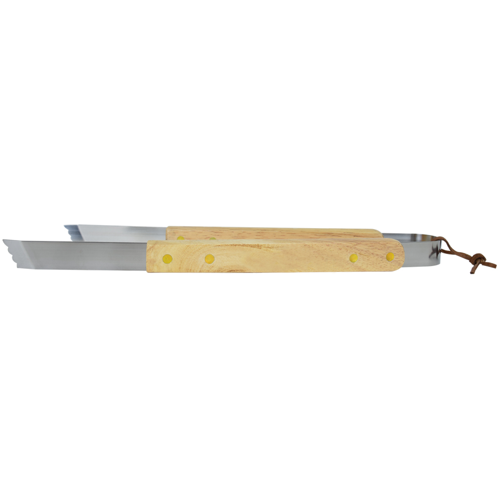 Picture of Deluxe Wood Handle BBQ Tongs