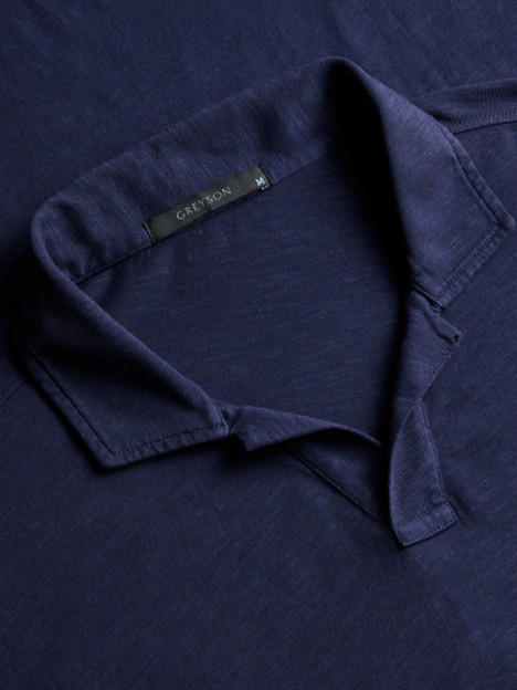 Picture of Greyson Men's Alpha Slub Johnny Collar Polo