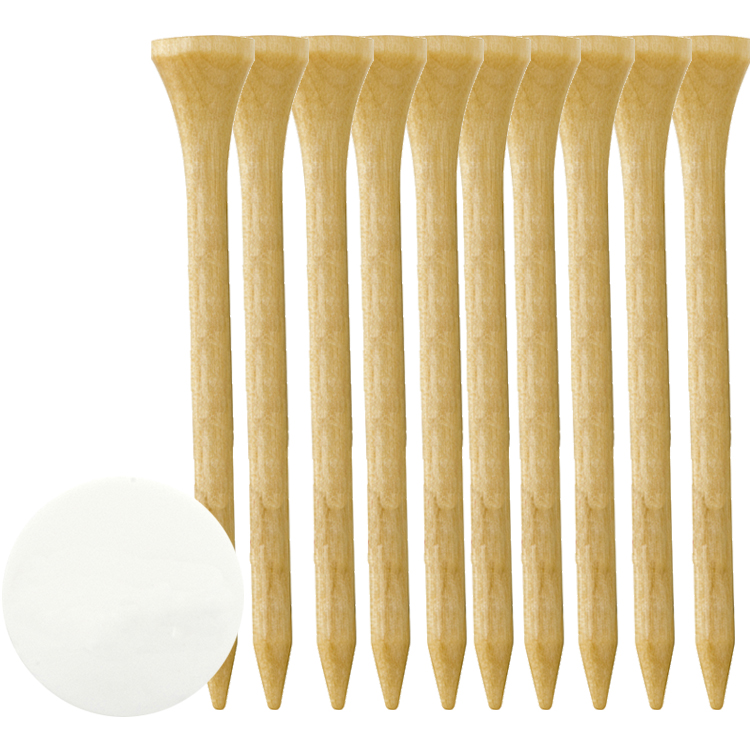 Picture of 10 Wood Golf Tees and Ball Marker