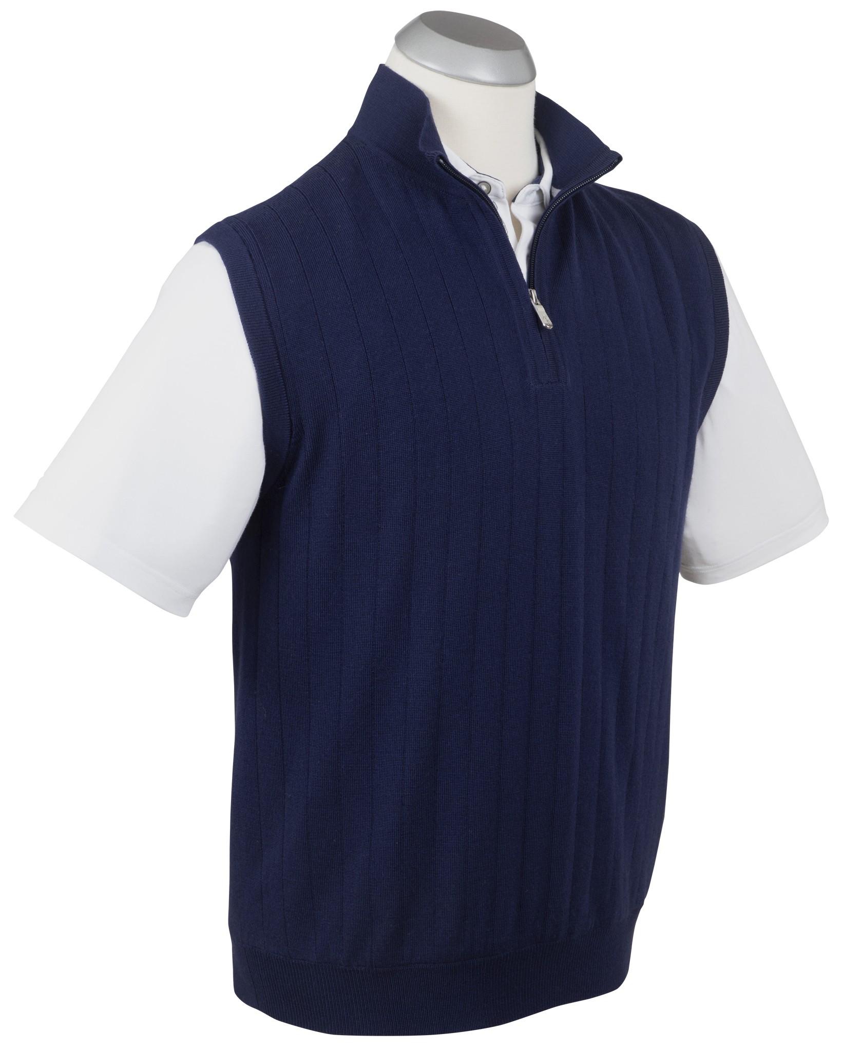 Picture of Bobby Jones Men's Merino Lined Quarter-Zip Mock Neck Wind Vest
