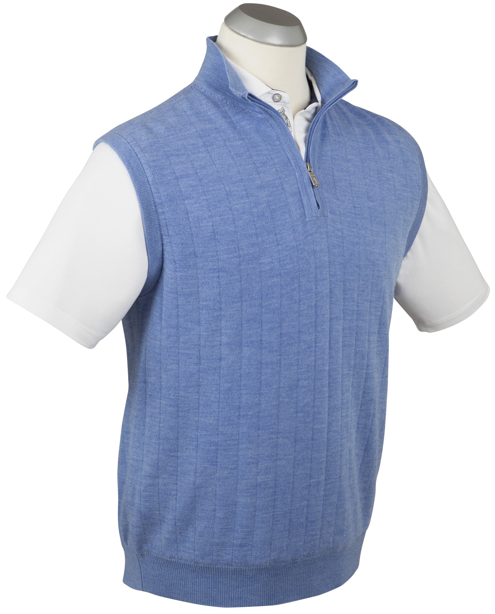 Picture of Bobby Jones Men's Merino Lined Quarter-Zip Mock Neck Wind Vest