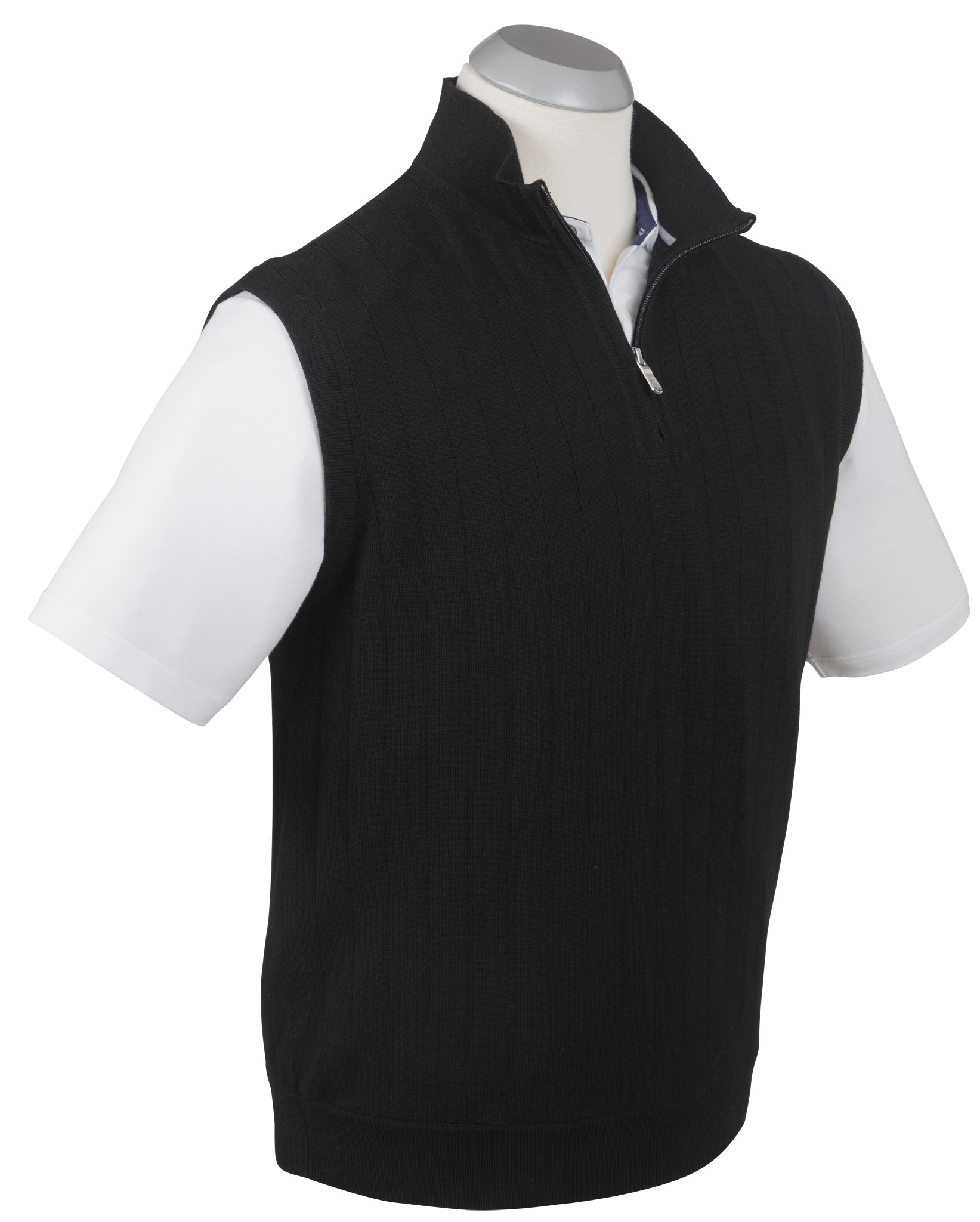 Picture of Bobby Jones Men's Merino Lined Quarter-Zip Mock Neck Wind Vest