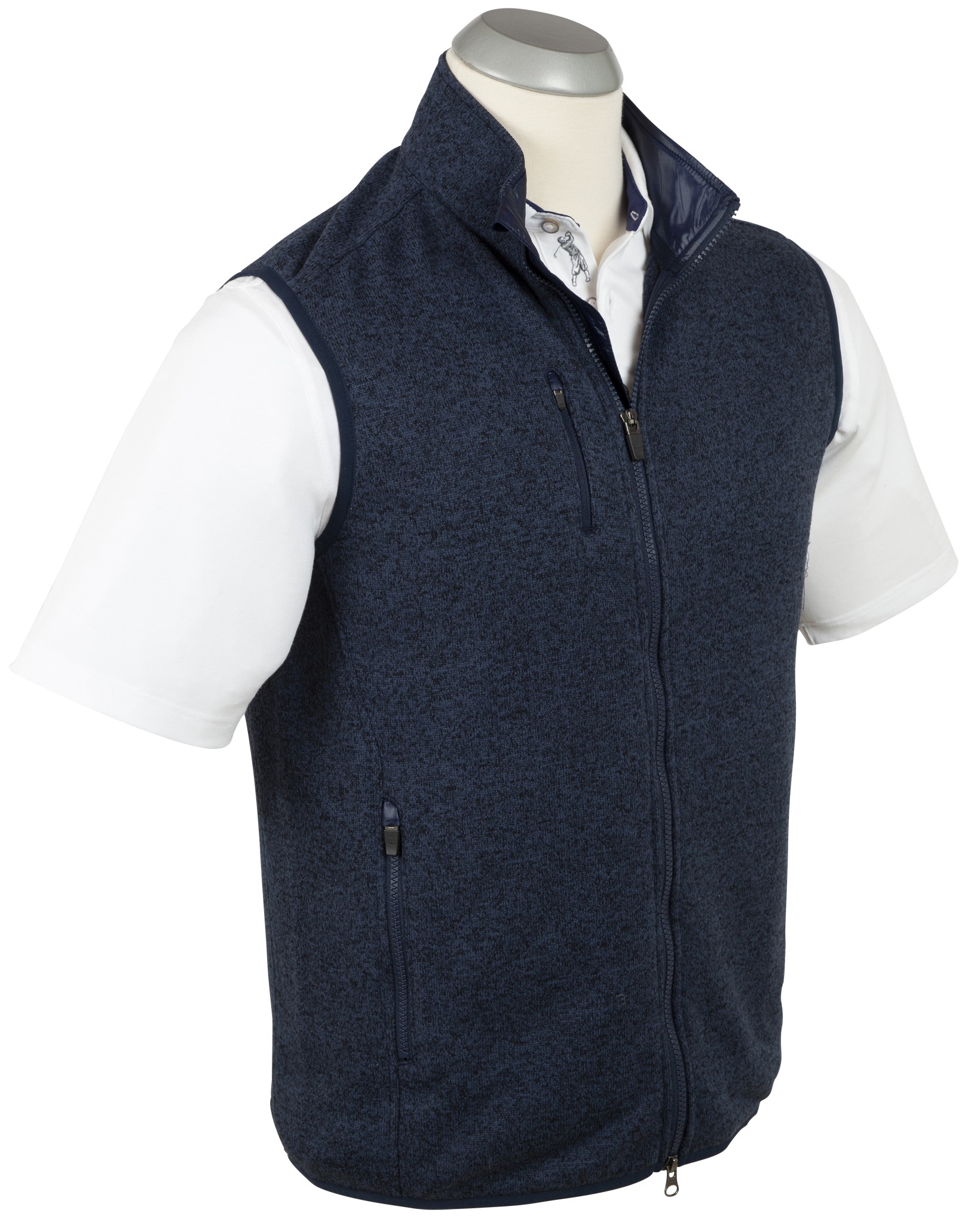 Picture of Bobby Jones Men's Heathered Full-Zip Sweater Vest