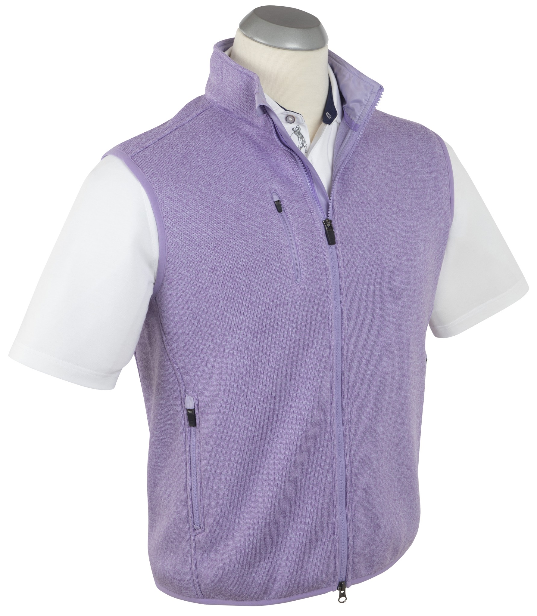 Picture of Bobby Jones Men's Heathered Full-Zip Sweater Vest