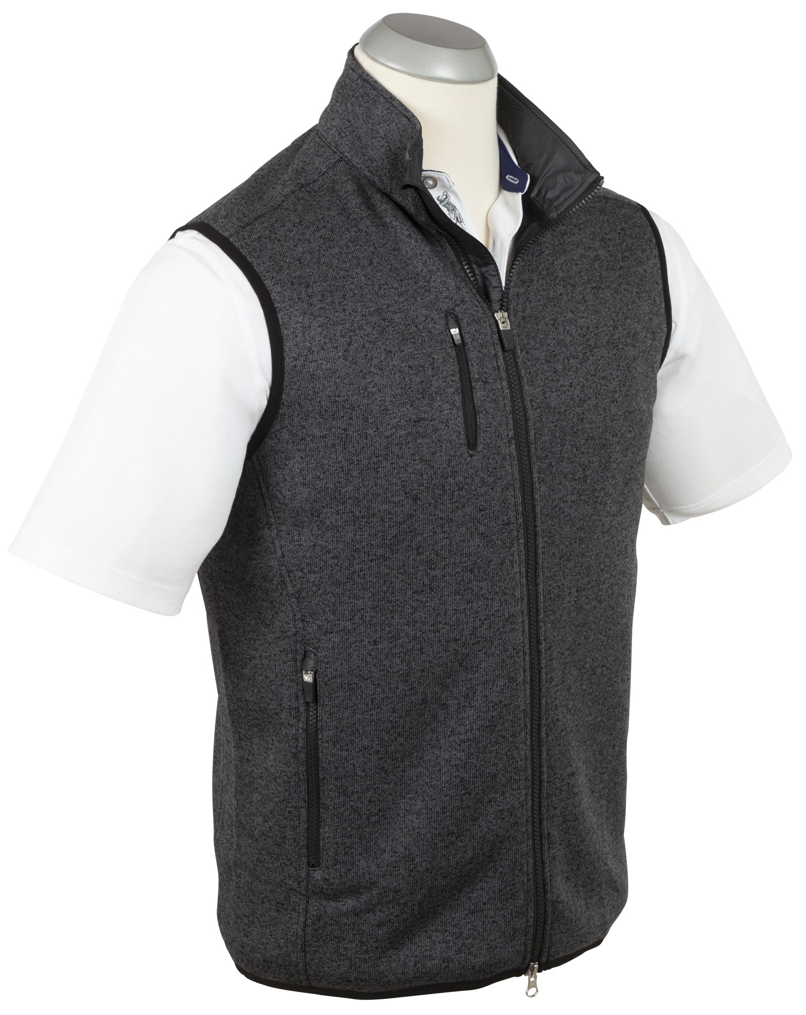 Picture of Bobby Jones Men's Heathered Full-Zip Sweater Vest