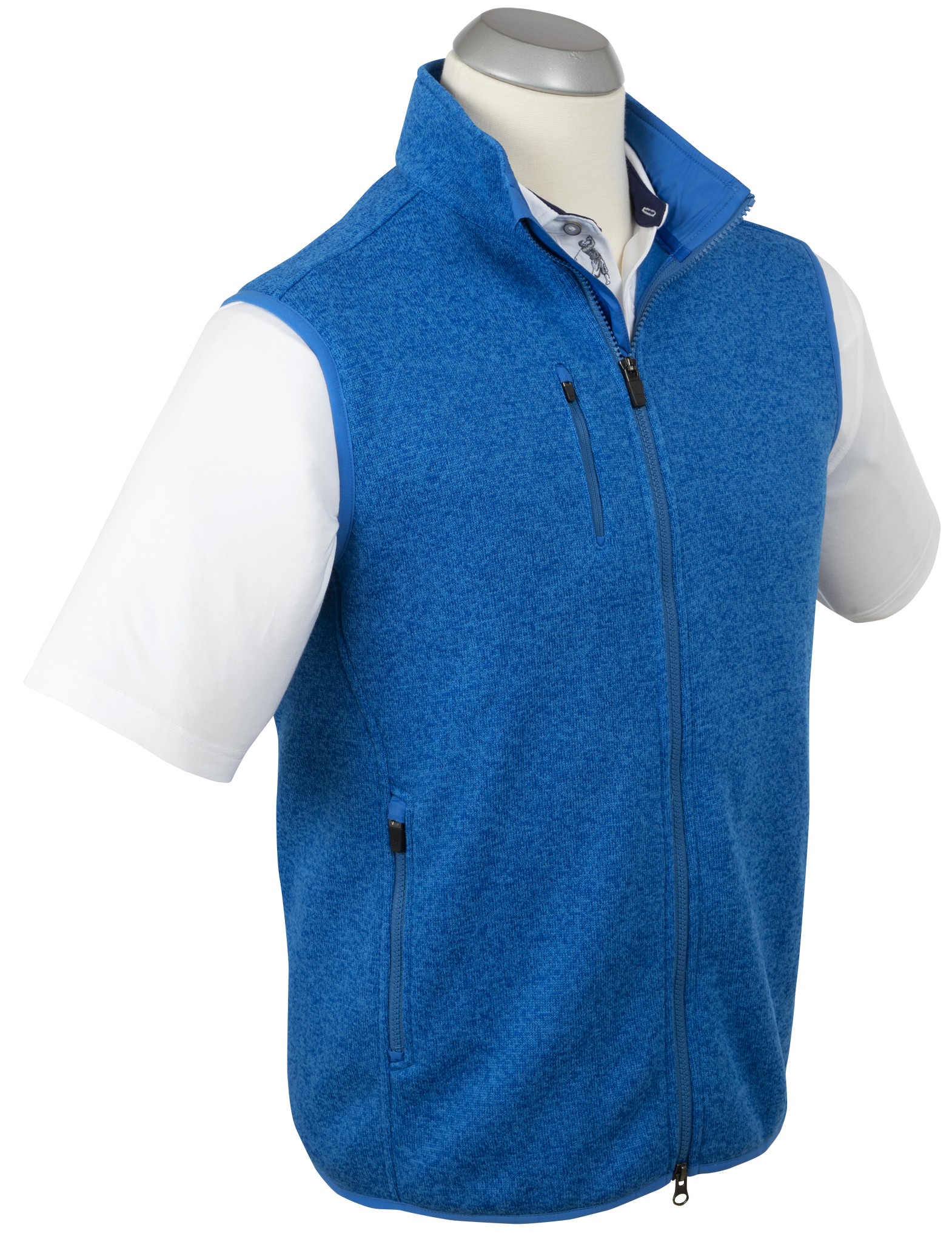 Picture of Bobby Jones Men's Heathered Full-Zip Sweater Vest