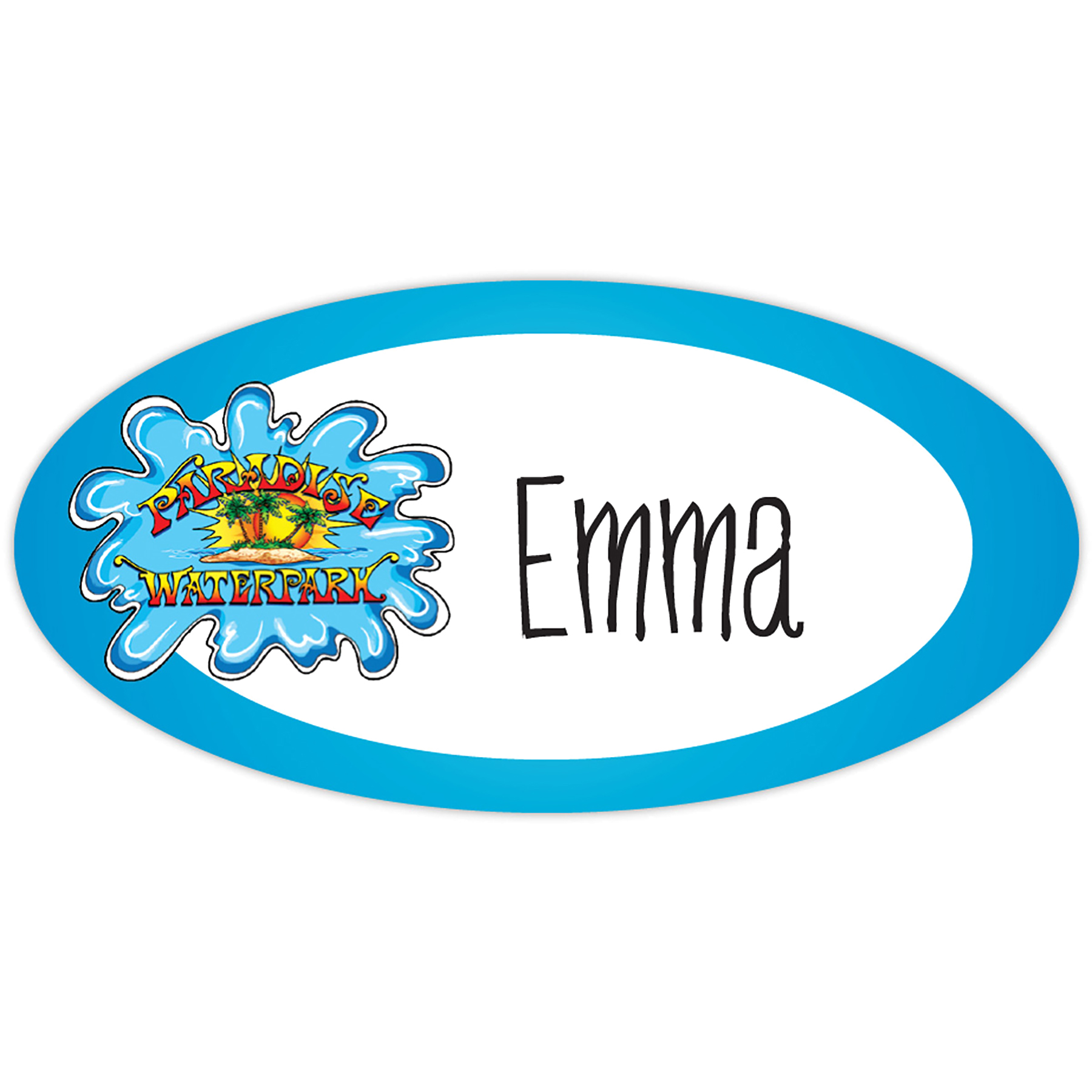 Picture of Value Reusable Name Badge: 3" X 1-1/2"